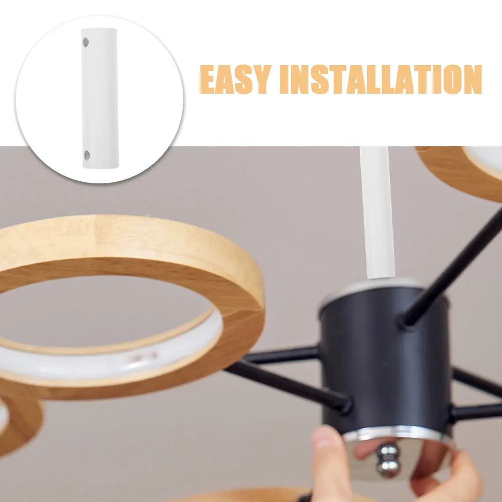 

Ceiling Extension Rod 20CM White Downrod Thickened Design Compatible Brands Easy Installation Strong Iron Materials