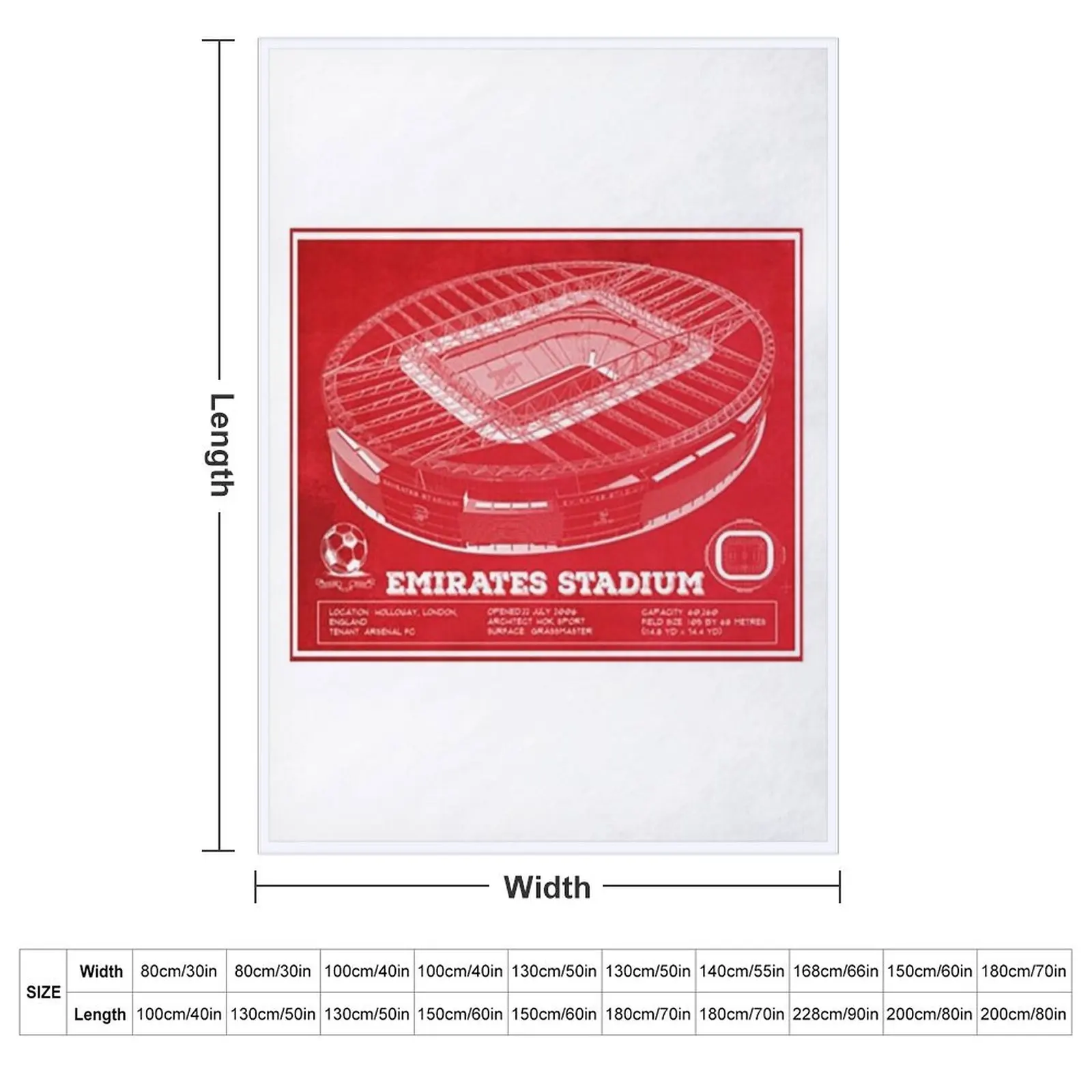 Emirates Stadium Throw Blanket christmas gifts heavy to sleep Winter beds Sofa Quilt valentine gift ideas Single Blankets