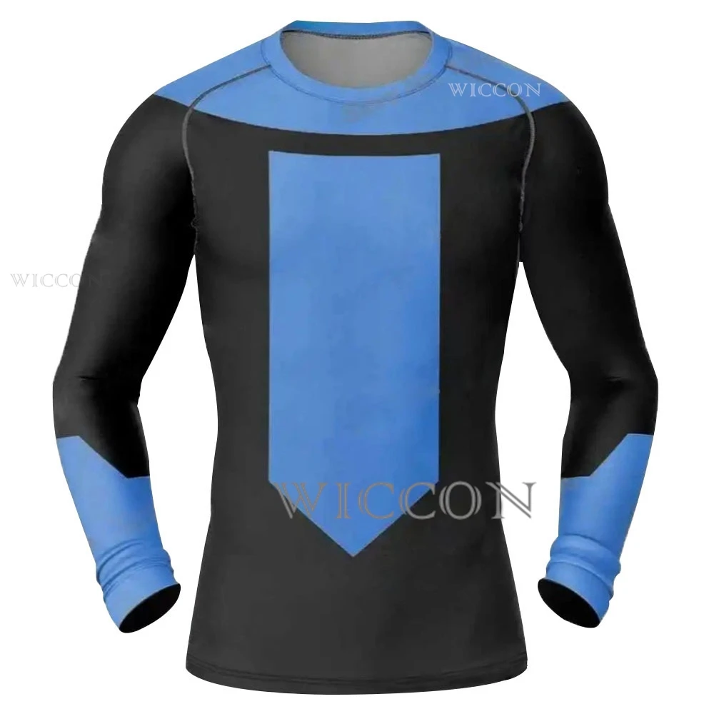 Costume de cosplay pour adultes, Halloween, grande taille, super-héros invincible, chemises à manches longues ou courtes, Mark Grayson Omni-man
