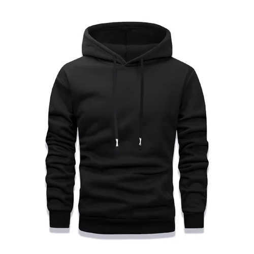 Imagen 2 del producto Suéteres de manga larga para hombre y mujer, sudaderas con capucha transpirables de Color sólido, Sudadera con capucha informal holgada, sudaderas con cuello redondo, camisas inferiores, jersey
