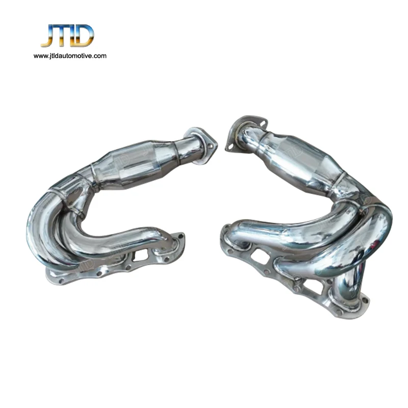 

JTLD 304 Stainless Steel Polishing Euro V Catted Exhaust Header for Porsche Cayman 981 Manifold