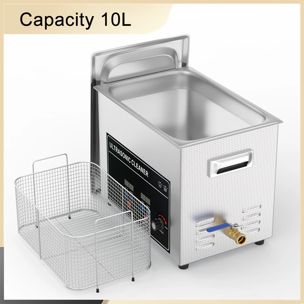 المنظفات بالموجات فوق الصوتية 10L المحمولة الموجات فوق الصوتية آلة تنظيف الحمام تنظيف نظارات السيارة الأسنان التجنيب غسالة الصحون الأجهزة المنزلية