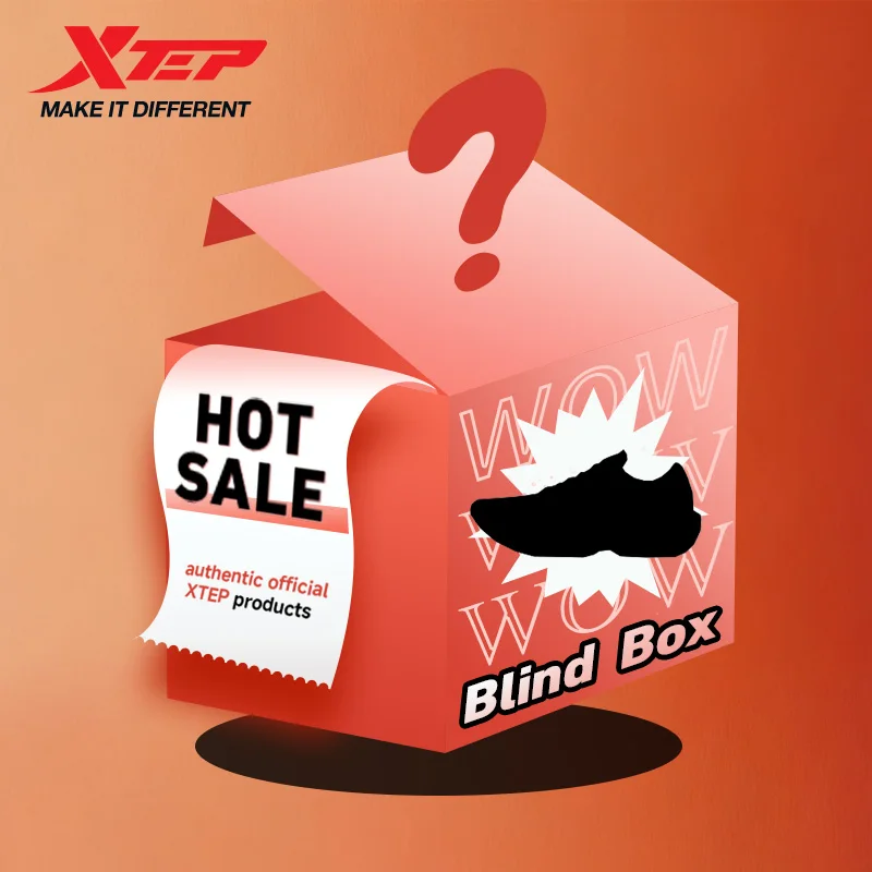 

Xtep Hot Mystery Box для мужчин и женщин, случайная модная спортивная обувь для бега, тренировочная коллекция Carbon Surprise, ограниченная серия