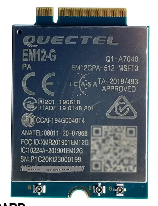 QUECTEL EM12GPA-MSFT(2)(3) WORLDWIDE Frequency (band) fit for PC & Router