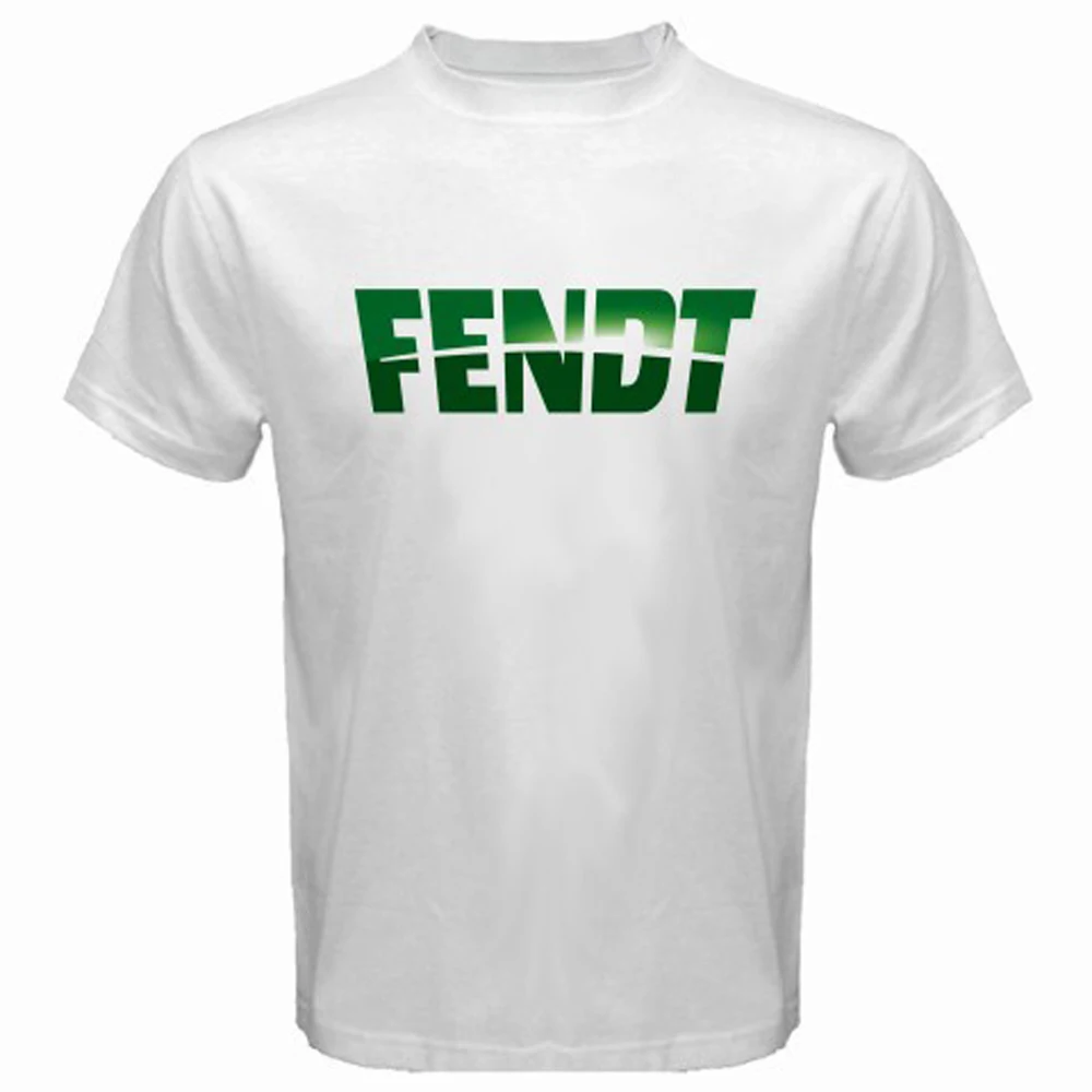 

New FENDT Farming Tractor Agriculture Men's White T-Shirt Size S-5XL