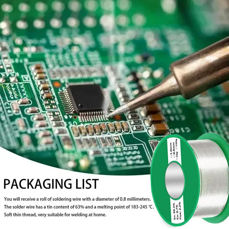 1 قطعة 50 جرام-100 جرام خالية من الرصاص لحام القصدير سلك 0.8-1.0 مللي متر Sn99.3/Cu0.7 الخالية من الرصاص الصنوبري الأساسية لحام كهربائي RoHs #6