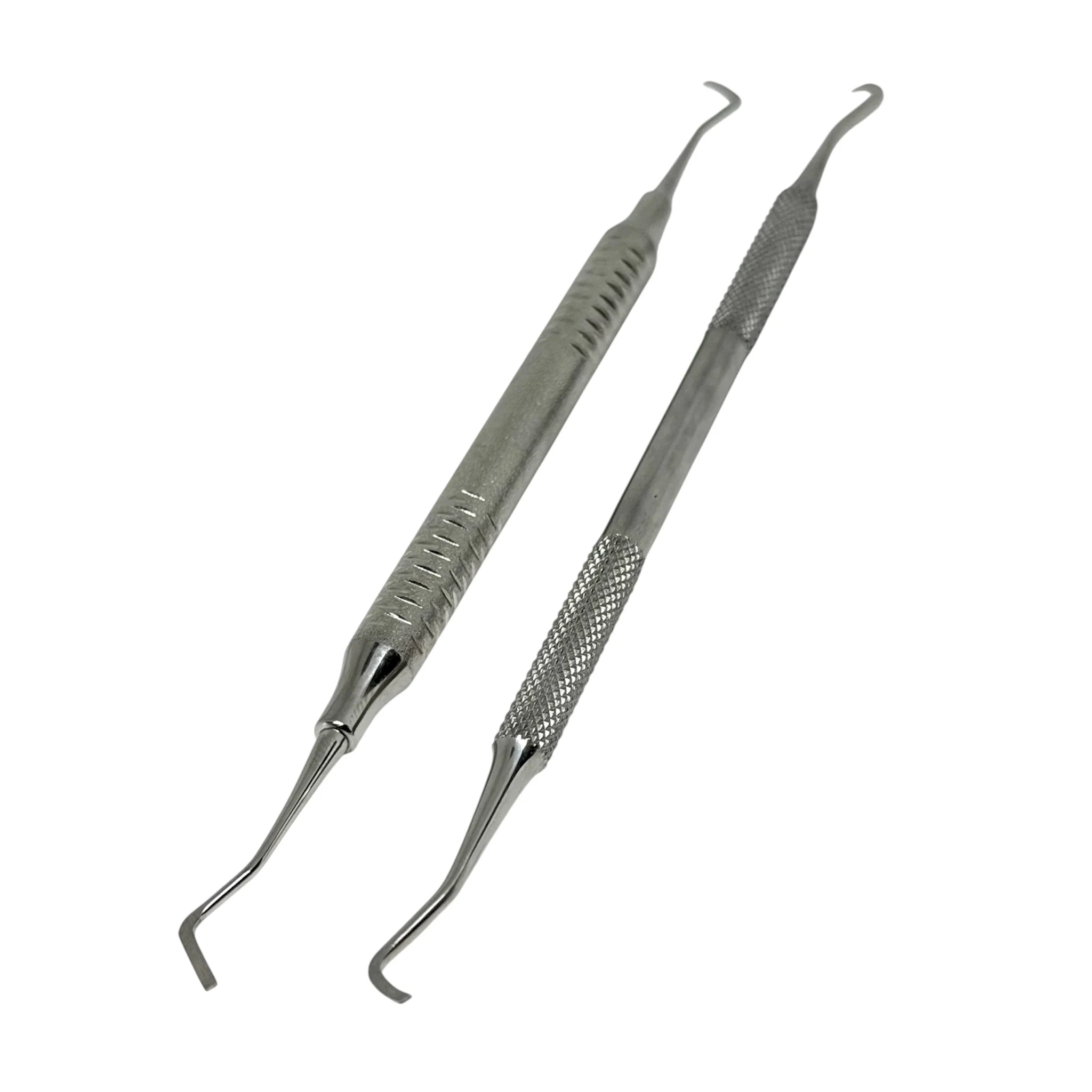 1pc Dental Double Ended Excavator Dental Restorative Explorer Curved End Explorer Cleaning Explorer Tool