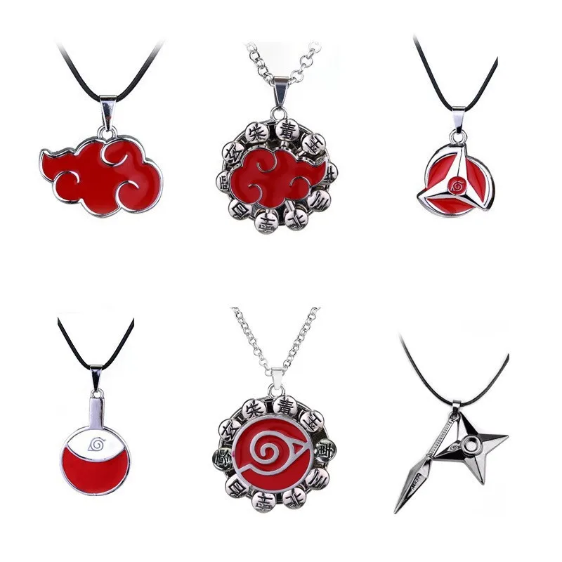 Akatsuki Red Cloud Alloy Pendant Necklace — product detail