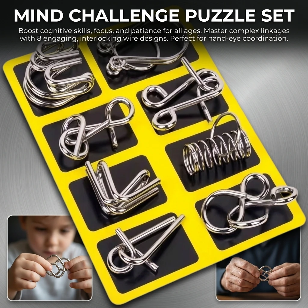 24Pcs Puzzle Unlocking Rings S - Kids Education Design ulasan dan harga
