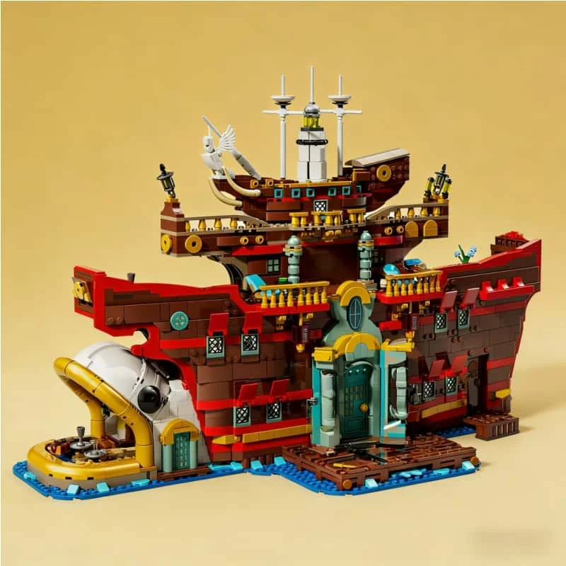 

2025 Spot 3402PCS floating restaurant model creative building blocks MOC adult Christmas birthday gift