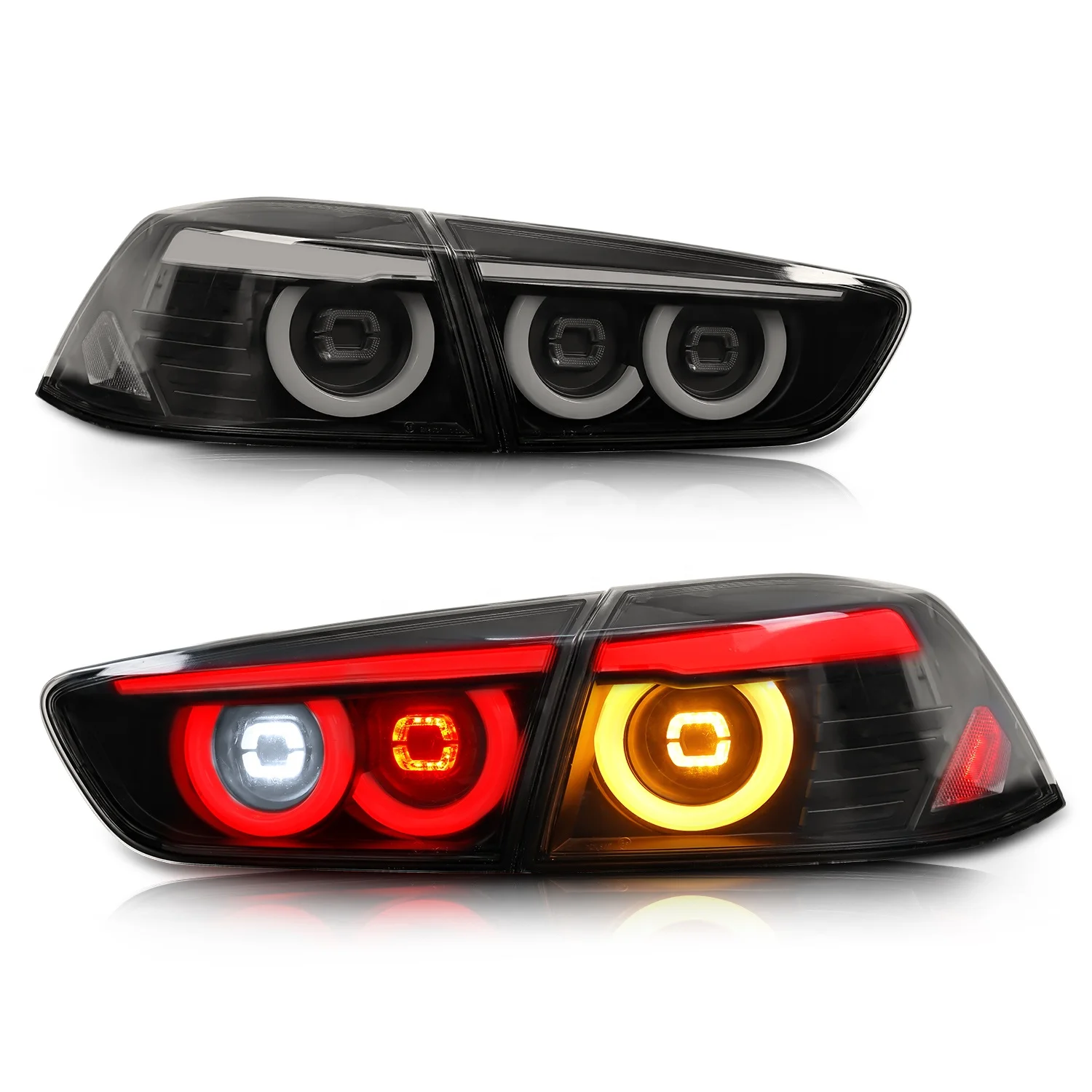 Archaic Newest Taillights For Mitsubishi Lancer EVO EX ES JDM Style Tail Light 2008-2023 Taillight w/Sequential Turn Tail Lights