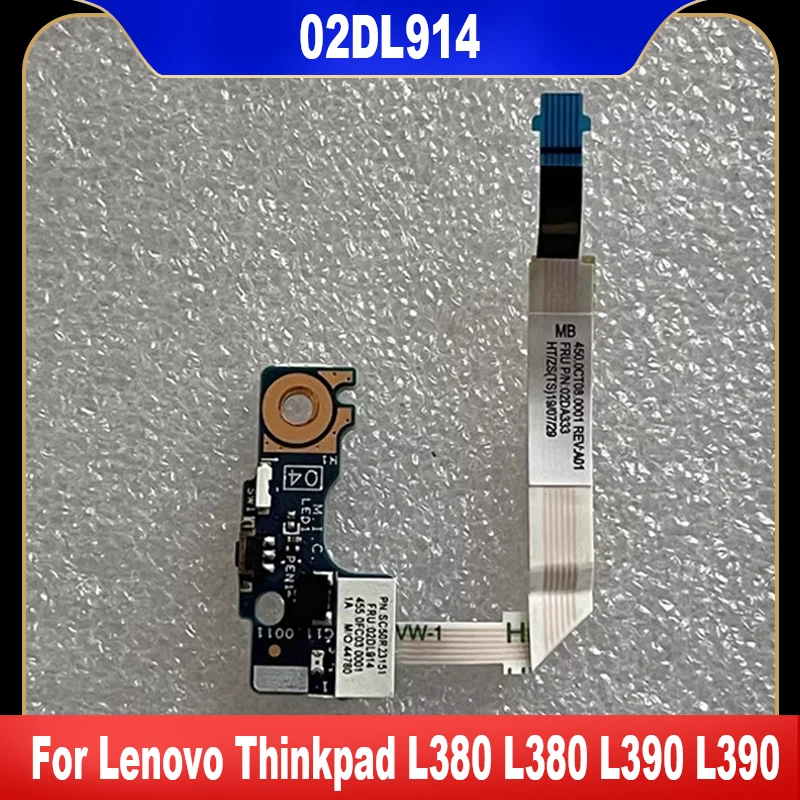 02DL914 nuevo Original para Lenovo Thinkpad L380 L380 Yoga L390 L390 Yoga S2 3. ° S2 4. ° placa del botón de encendido del ordenador portátil con Cable