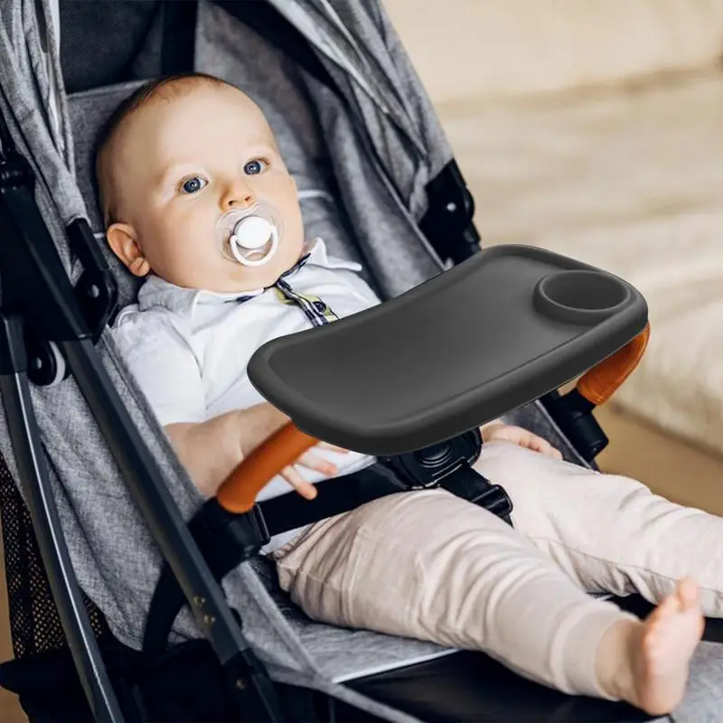 Removable Multifunction Stroller Organizer Stroller Tray Non-Slip Snack Tray Multi-Functional Safe Pram Tray Pushchairs Prams &