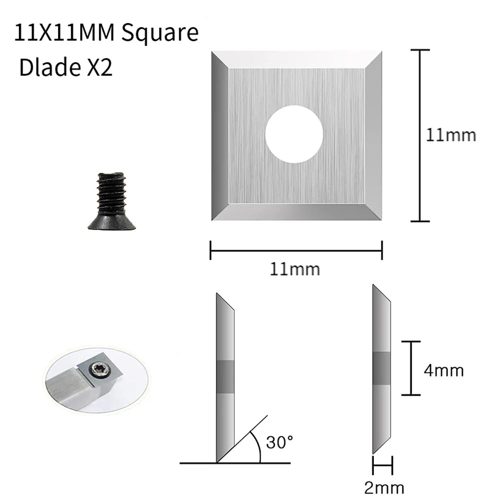 Imagem -06 - Carbide Turning Kit Ferramentas para Torno de Madeira Lâmina de Inserção Parafusos Substituição Cortador Acessórios 16 Pcs