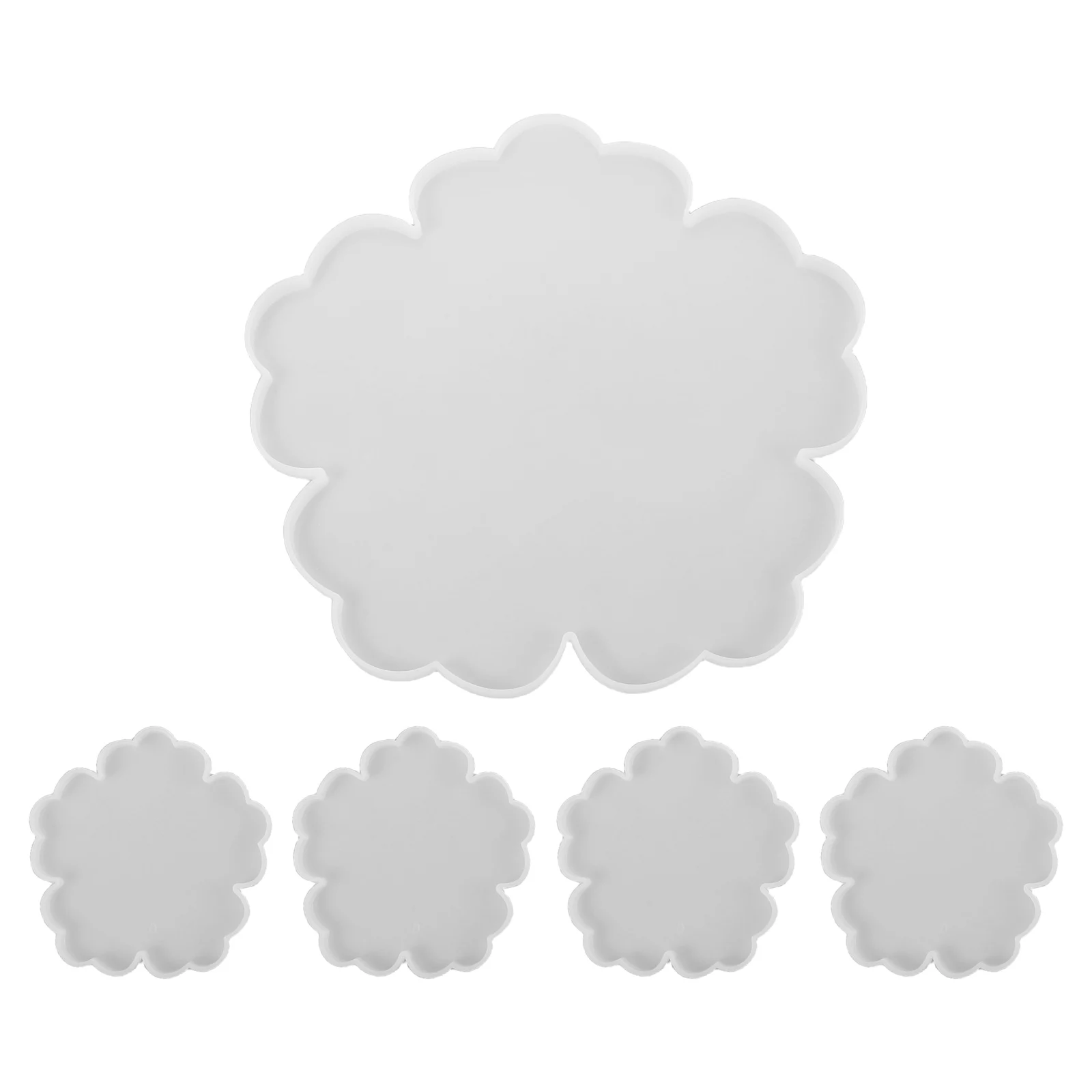 

1 Set Silicone Flower Mold: Diy Resin Casting Mould - Floral Coaster Making Mold For Epoxy Resin - Reusable Silicone Moulds