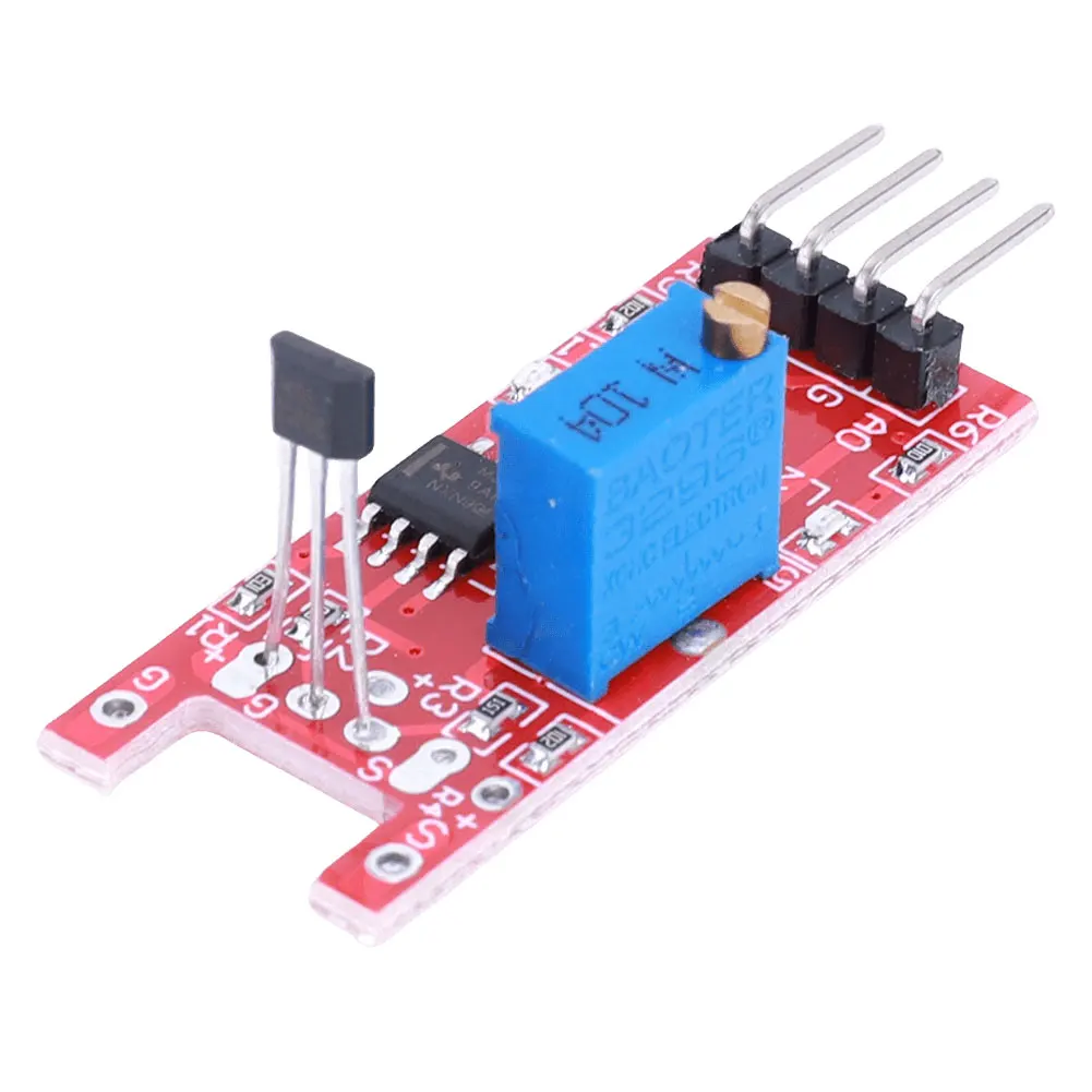 

KY-024 Linear Magnetic Hall Switches 4pin Speed Counting Sensor DC 5V Speed Sensor Module LM393 Chip for Arduino DIY Kit