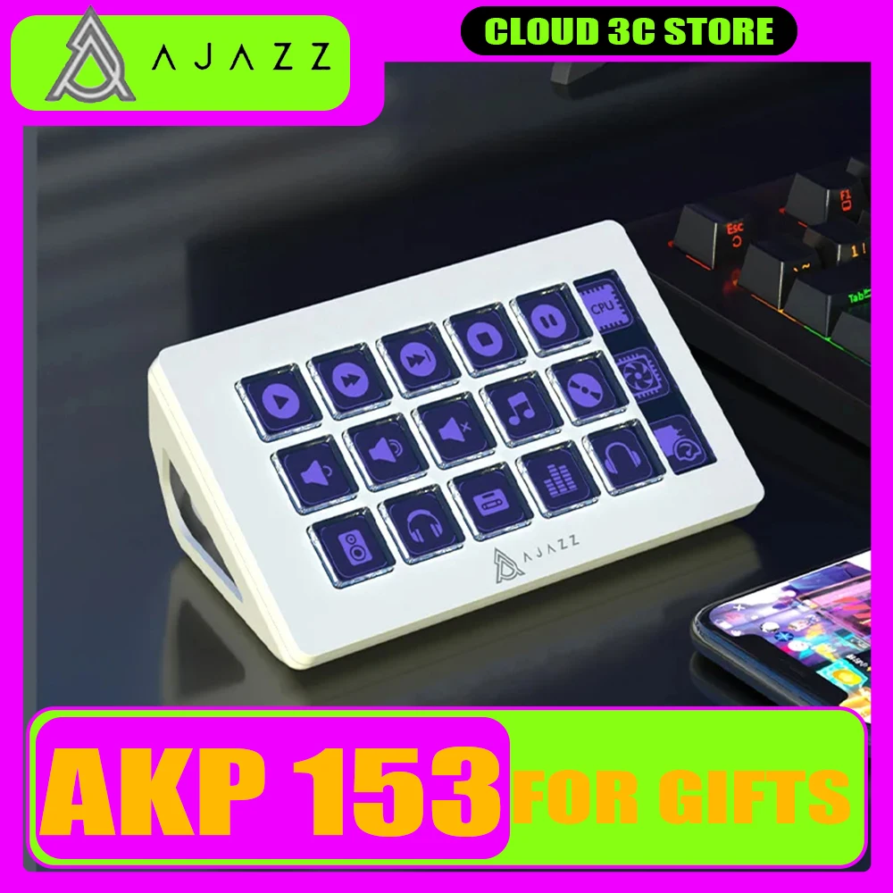 Ajazz Akp153 Desktop Controller Console Panel Programming Shortcut 15 key Keyboard Wired Custom Pc Accessories For Mac Windows