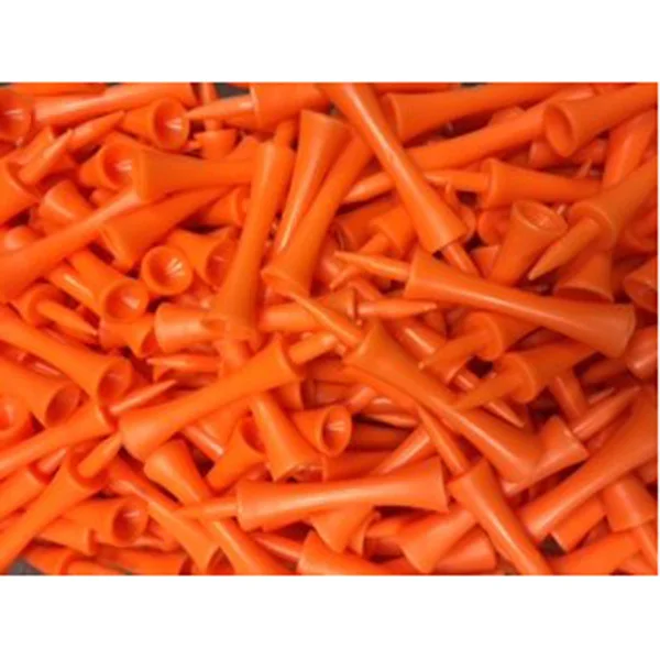 

100Pcs 70mm Castle Golf Tees Orange ABS Plastic Durable Lightweight Bright Color Golf Equipment Castle Tees