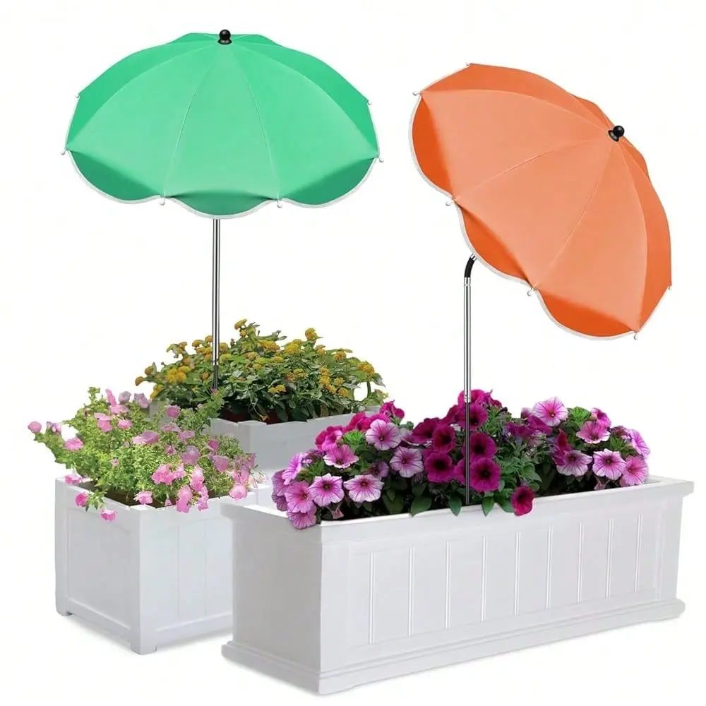 

Регулируемый садовый зонт-тент для использования на открытом воздухе, для цветочных горшков и грядок, с регулируемым углом наклона, защита от солнца, универсальный размер, 2 шт.