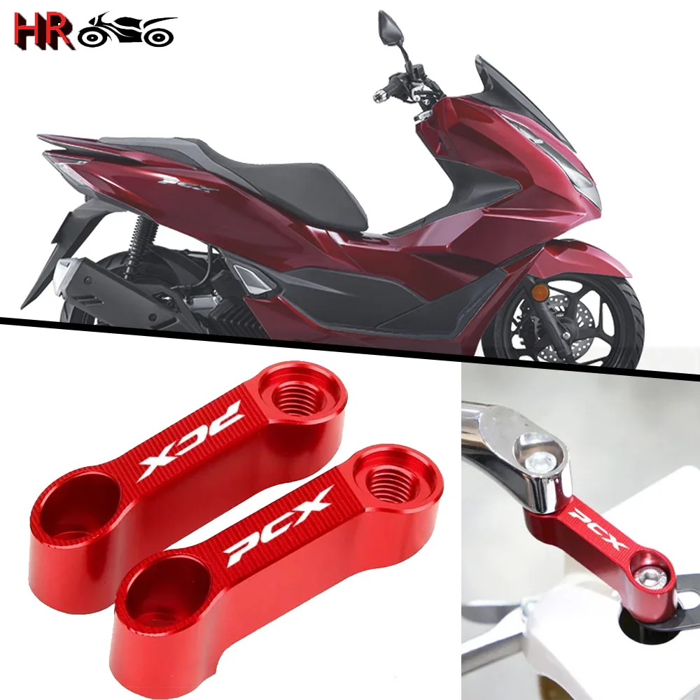 

2pc Motorcycle Mirrors Riser Extension Bracket Accessories For Honda PCX125 PCX150 PCX160 PCX 125 150 160 Rearview Mirror Extend