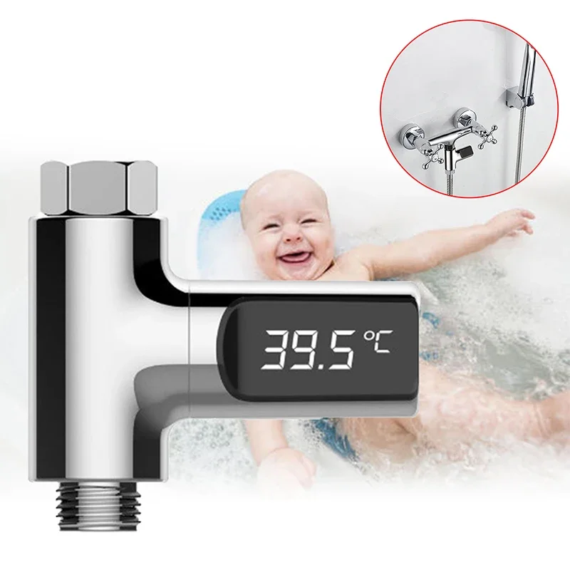 Hot Tub Water Temperature Monitor Electricity LED Display Home Shower Faucets Water Thermometer Bathing Temperature Meter