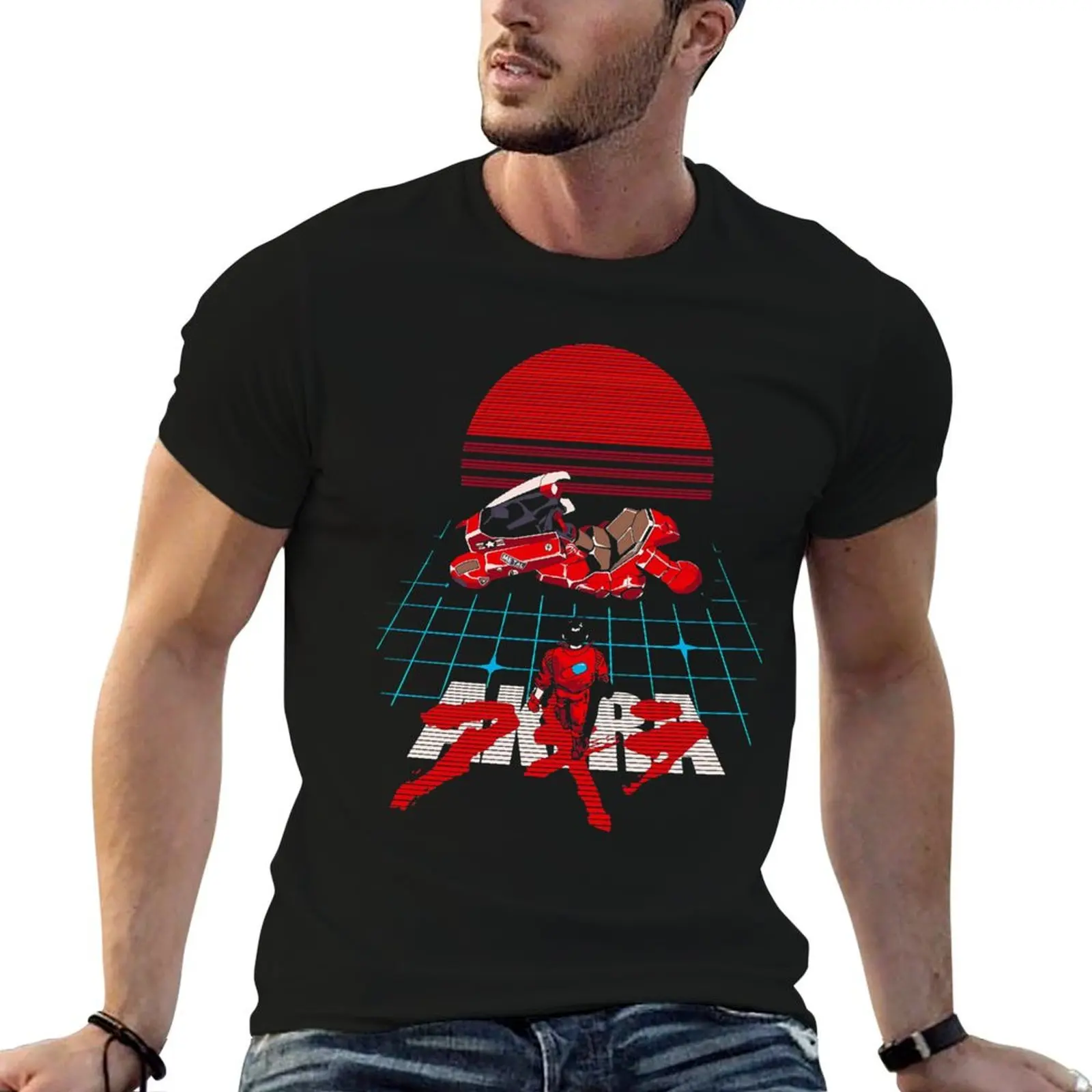 Akira Motorbike T-Shirt custom t shirt aesthetic clothes rapper graphic tees black t-shirts for men