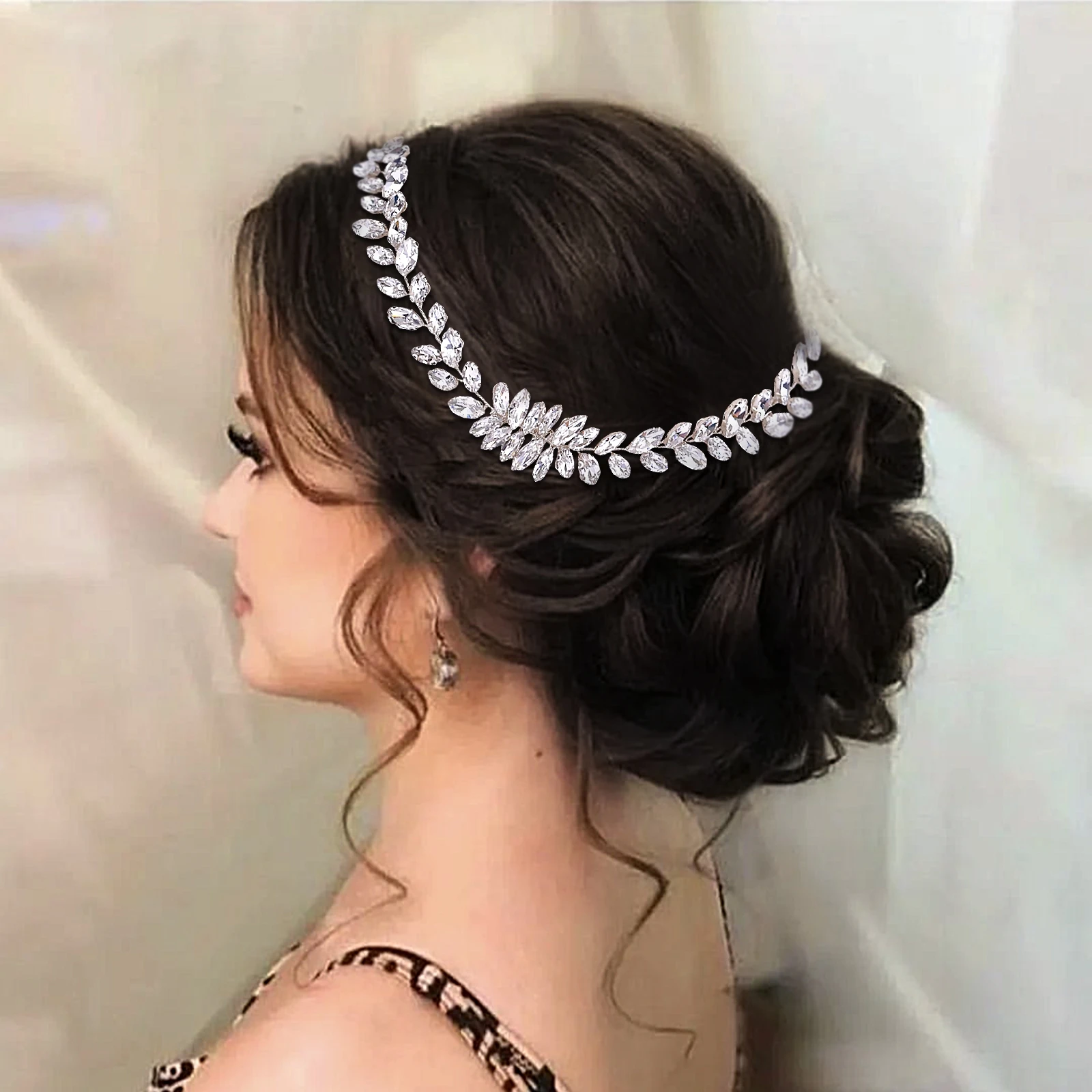 HP339 Braut Kopfschmuck mit Strass Frauen Haarschmuck Haarkamm Einfachheit mehrfarbige Hochzeit Verlobung feier Abschluss ball