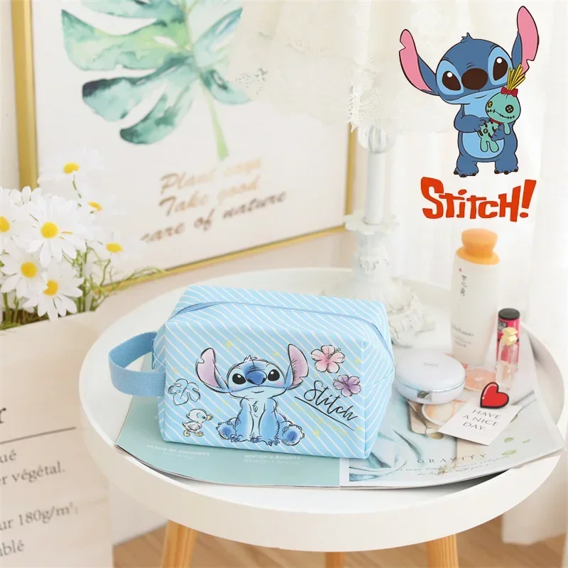 

Disney Stitch Girls Makeup Bag Cute Women's Bag Sanitary Napkin Cosmetic Key Headphone Medicine Sundries Storage bag Gift