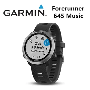 ساعة رياضية متعددة الوظائف بنظام تحديد المواقع العالمي (GPS) الذكية Garmin-Forerunner 645 Music Edition ، اختبار معدل ضربات القلب ، تدعم لغات متعددة أفضل 10 ساعات Garmin مستعملة مبيعا - No9