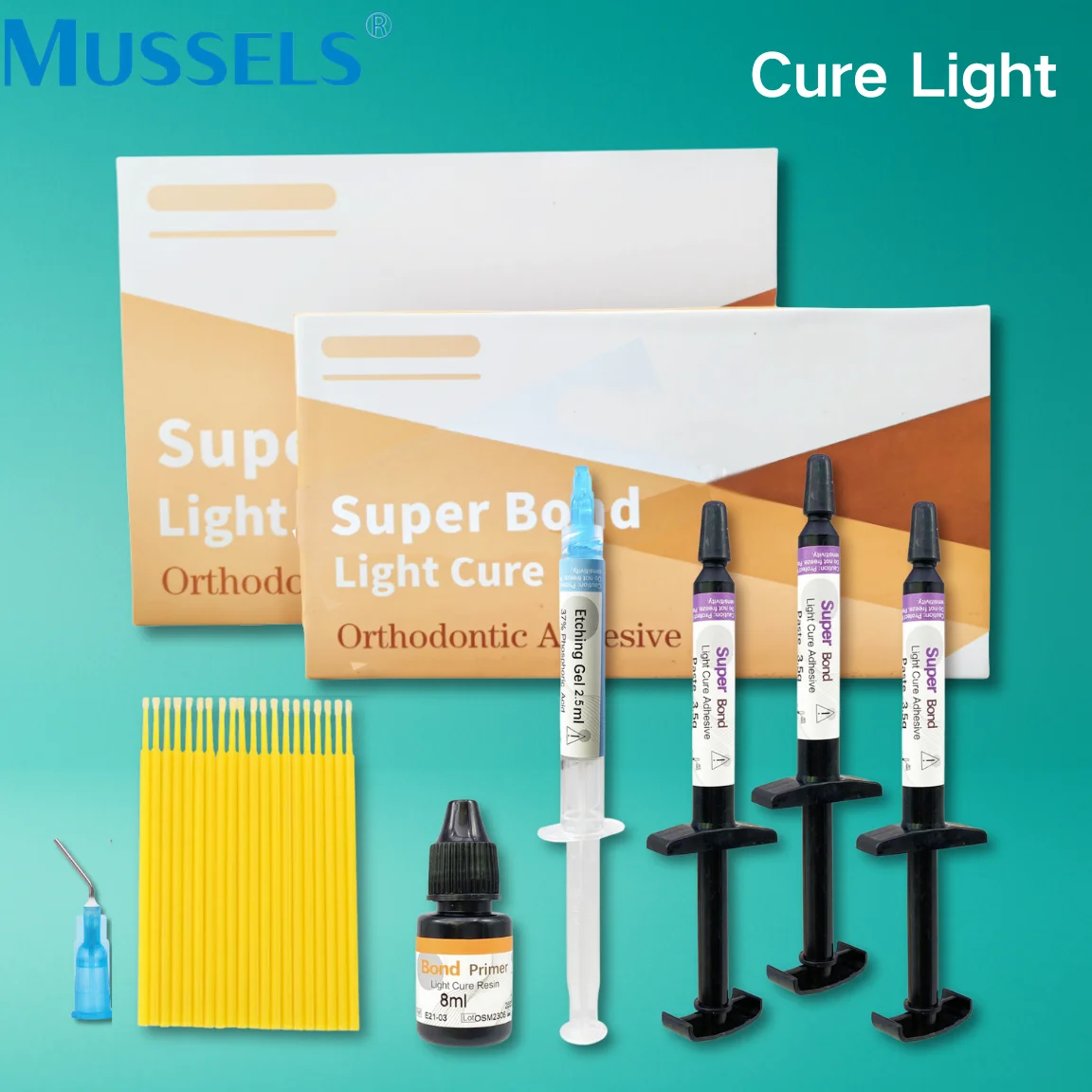 

Набор стоматологических ортодонтических клеев, светоотверждаемый клей для склеивания брекетов, брекетов для зубов, гель для травления, праймер для стоматологического материала