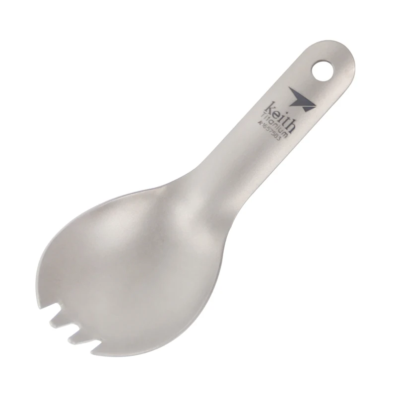 Keith Spork In Titanio Puro Ti5319 - Posata Multiuso Ultraleggera Per Escursionismo E Campeggio, 20g - 3