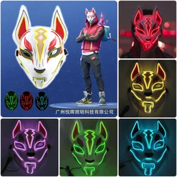 Fashion Anime Expro Decor Glowing Fox Mask Cosplay Japanese Anime Character LED Neon Light Mask For Party Supplies Halloween