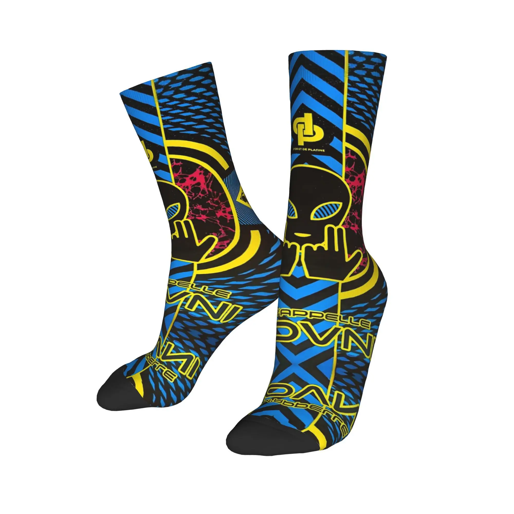 

Custom Jul Rapper Logo Men's Crew Socks Unisex Cool 3D Printing Heavy Metal Dress Socks