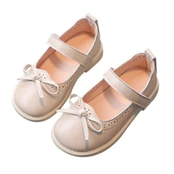 Scarpe in pelle per ragazze fondo morbido antiscivolo primavera estate bambini ragazze elegante stile britannico Casual carino scarpe basse retrò