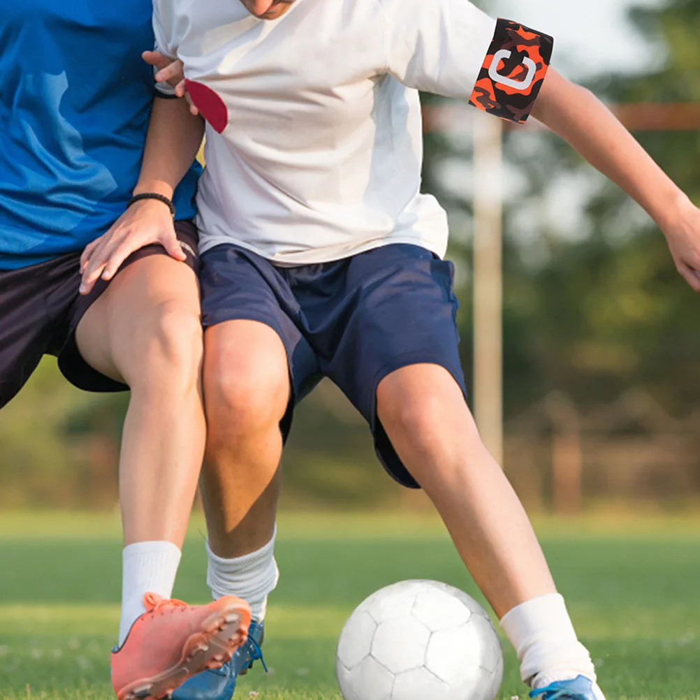 

3Pcs Football Armband Captain Style Premium Nylon Elastic Adjustable Arm Band for Sports Teams Outdoor Night Running Accessories