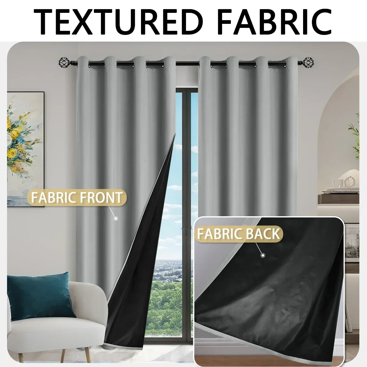 Moder Curtains for Livingroom High Shaing Curtain 100% for Blackout Bedroom Curtain Thick Blinds Drapes Door  Cortinas Rusticas