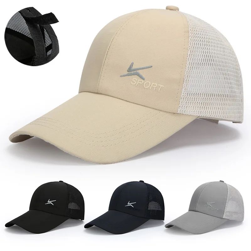 

Summer New Style Baeball For Middle Aged Outdoor Sport Sun Protection Fihing Caual Breathable Meh Sunhade Workout Sport Cap