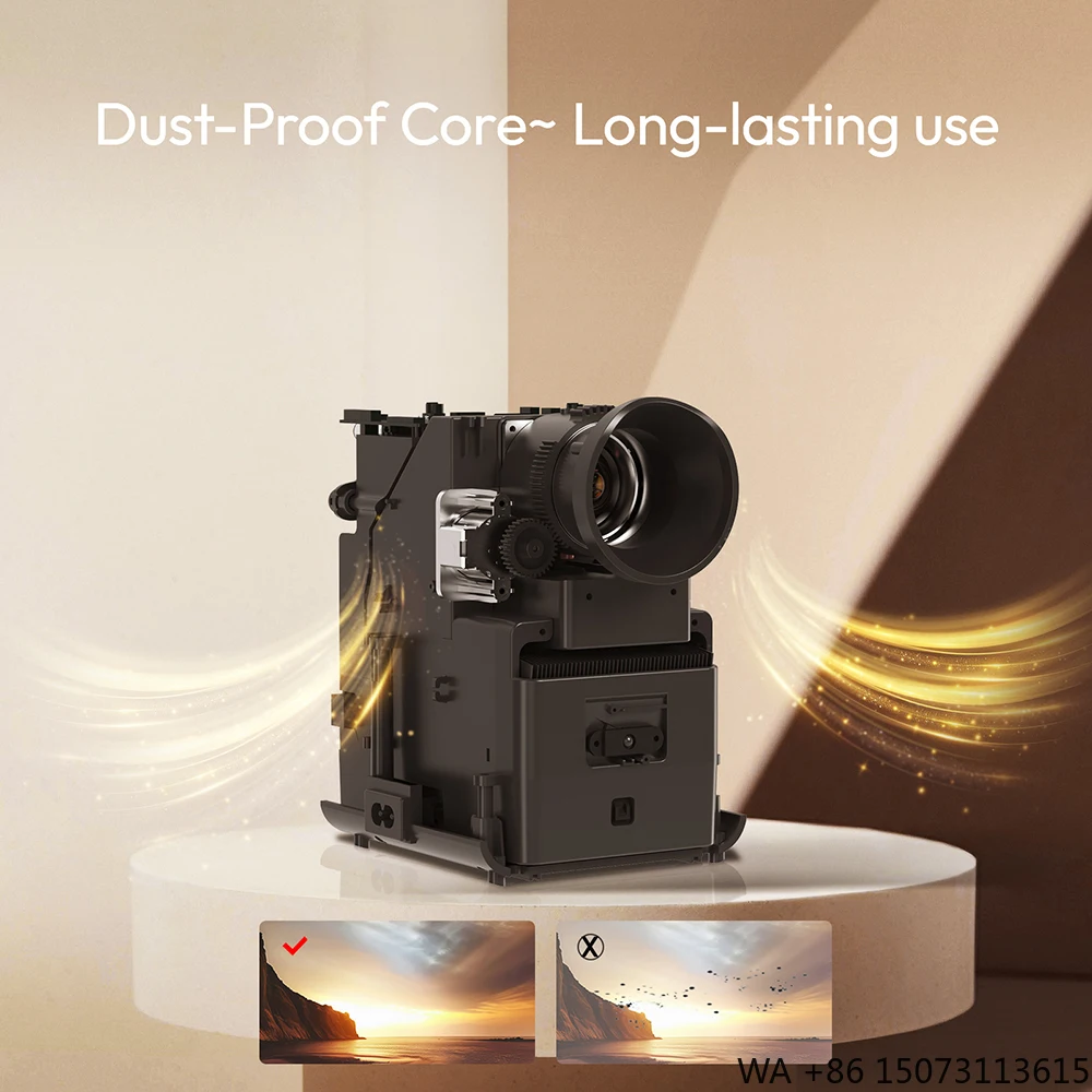 4K Video Projector with Adjustable Stand, 260 ANSI LCD Mini Portable Speaker for Home Theater