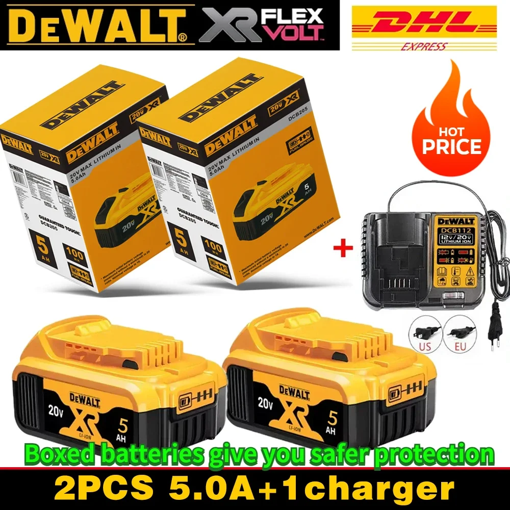 

100% Original DEWALT 20V 5Ah Li-ion Battery ⚡️ Fast Charge | High Capacity ✅ Fits DCB184/200/204/205/206/609/184/200