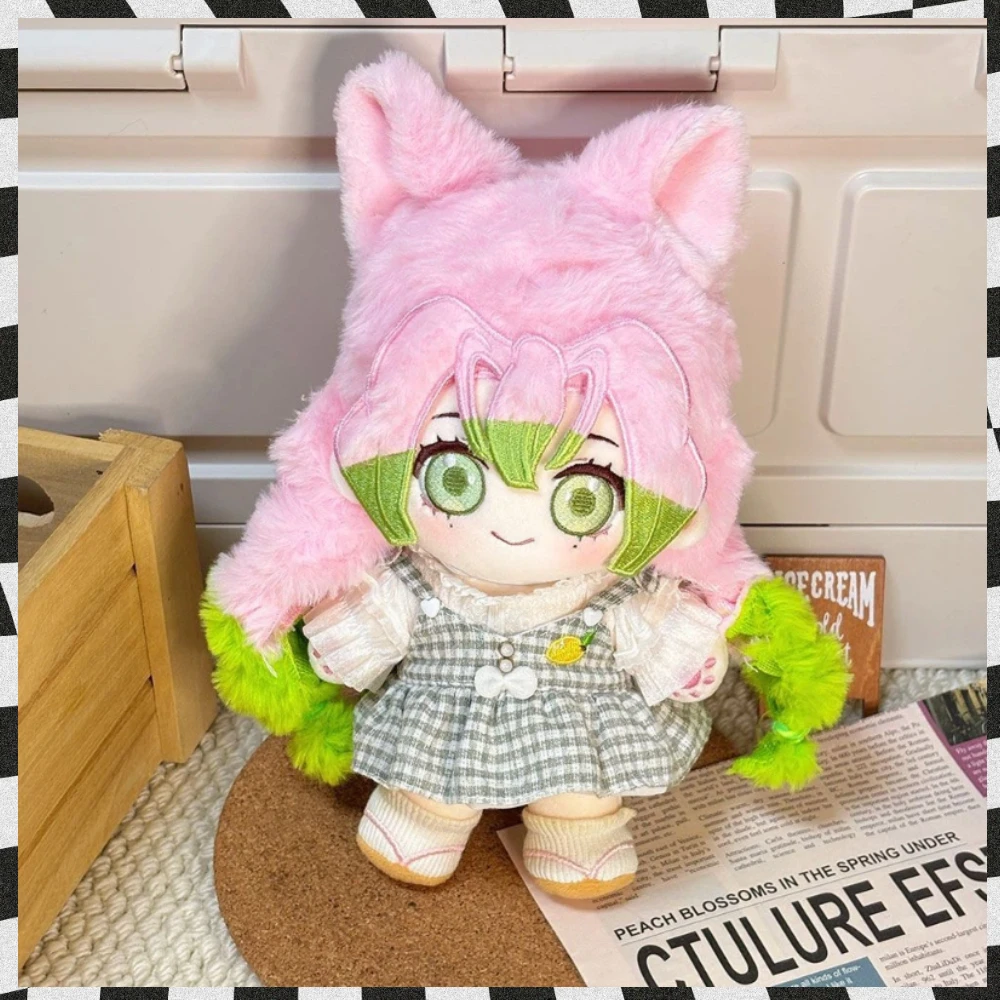20Cm Anime Pop Kanroji Mitsuri Pluche Pop Gevuld Lichaam Anime Dress Up Katoenen Pop Kleding Gift Kawaii Figuur Idool Plushi xmas