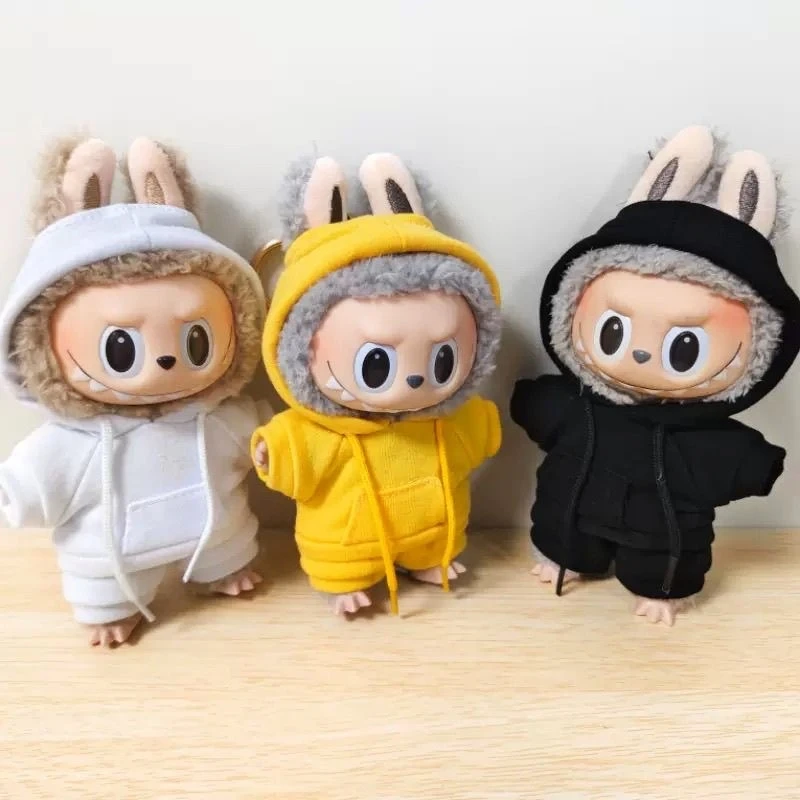 

EXO 1/12 кукла Labubu, комплект с капюшоном, подходит для куклы Ropa Labubu 15 см, игрушки, повседневные спортивные толстовки, одежда, модный подарок на день рождения