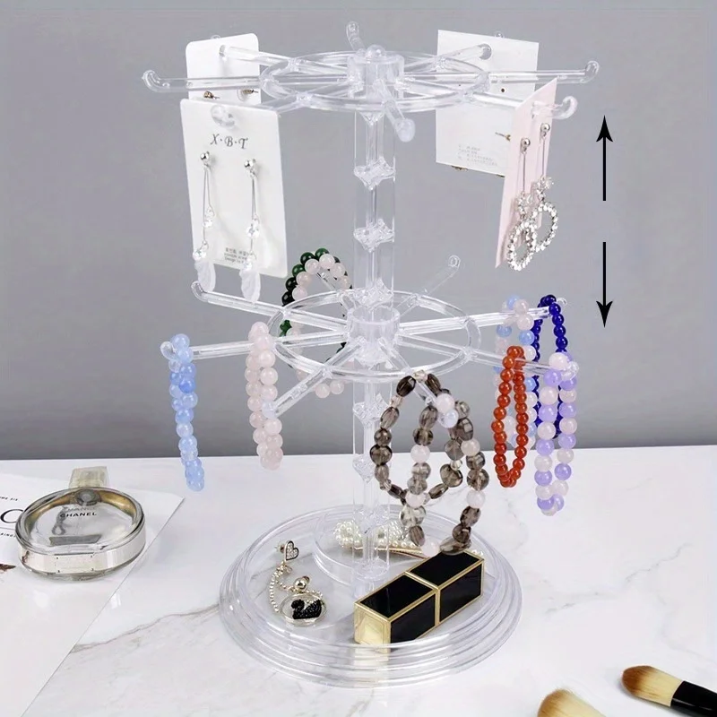 

Rotating Jewelry Display Stand, Necklace Holder, Jewelry Tree Stand, DIY Organizer for Bracelets, Necklaces