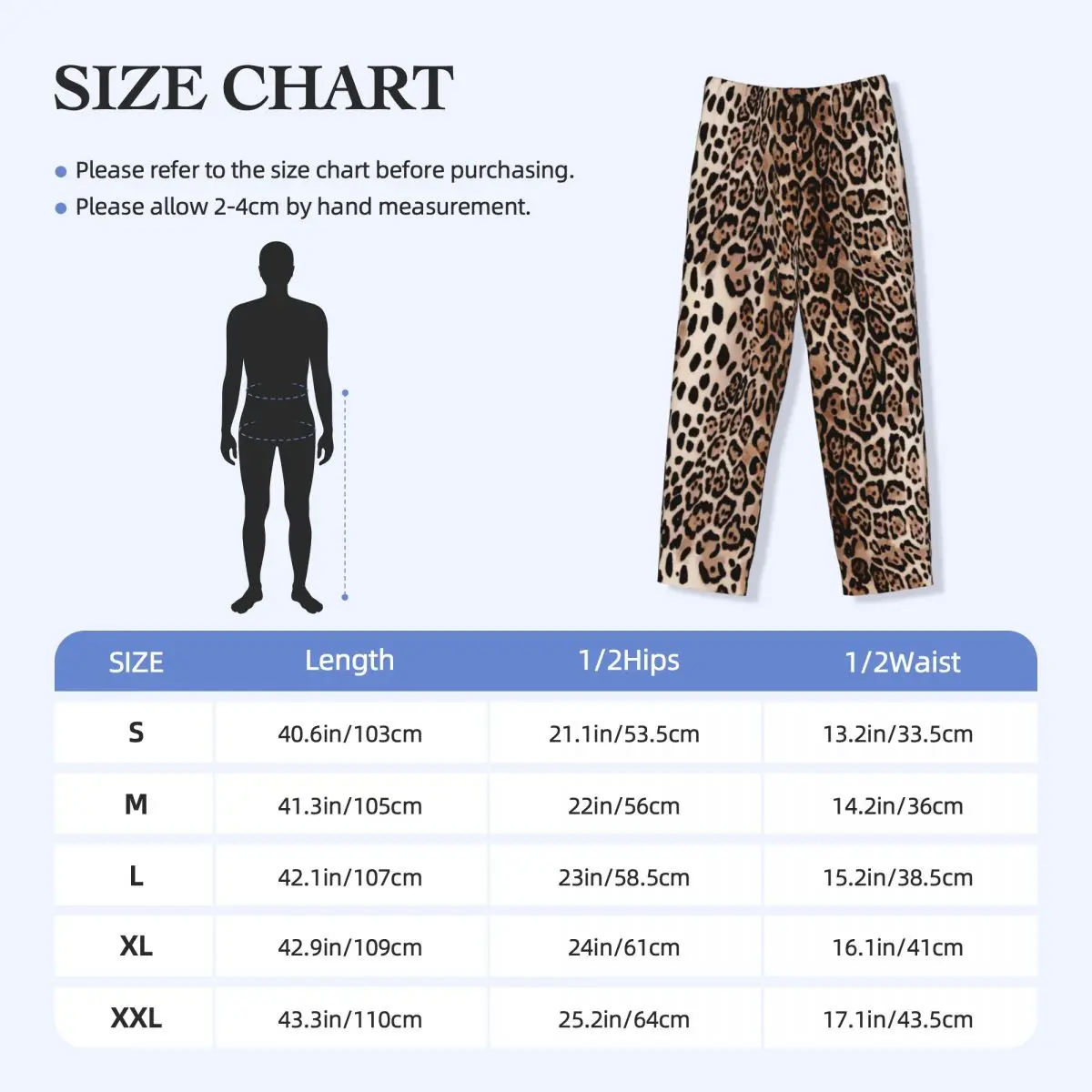 Leopard Skin Men\'s Casual Pajama Sleeping Pants Lounge Loose Trousers Comfortable Nightwear