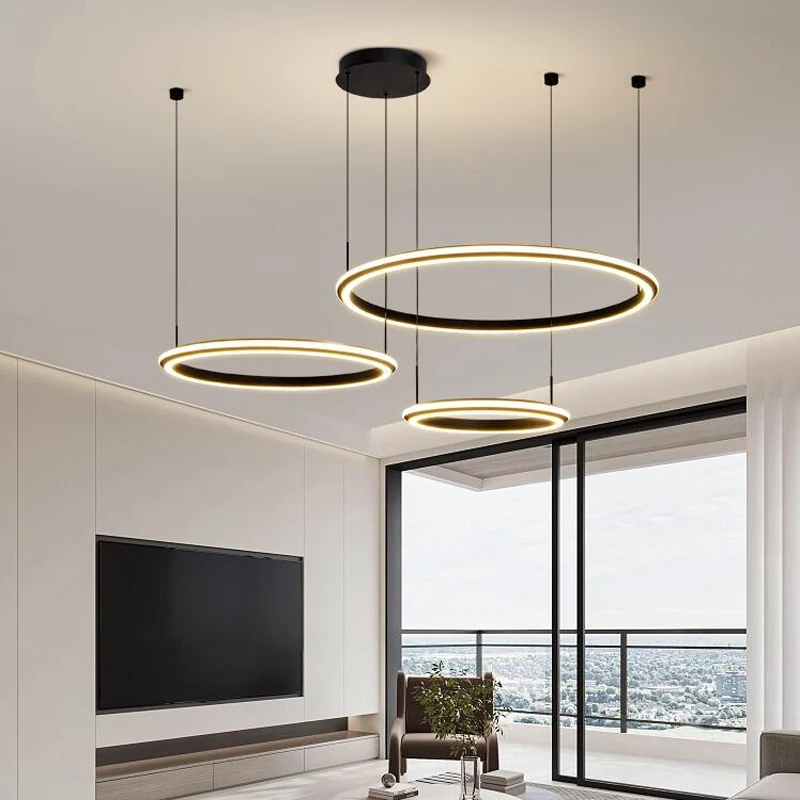 Modern LED  living room chandelier ring light hanging lights for bedroom kitchen indoor lighting home illumination pendant lamp