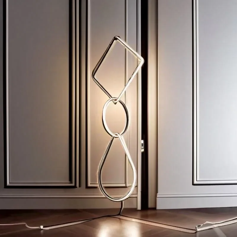 

Итальянская минималистичная люстра для ресторана, креативное искусство, кольцо, капля воды, геометрическая комбинированная линия, лампа