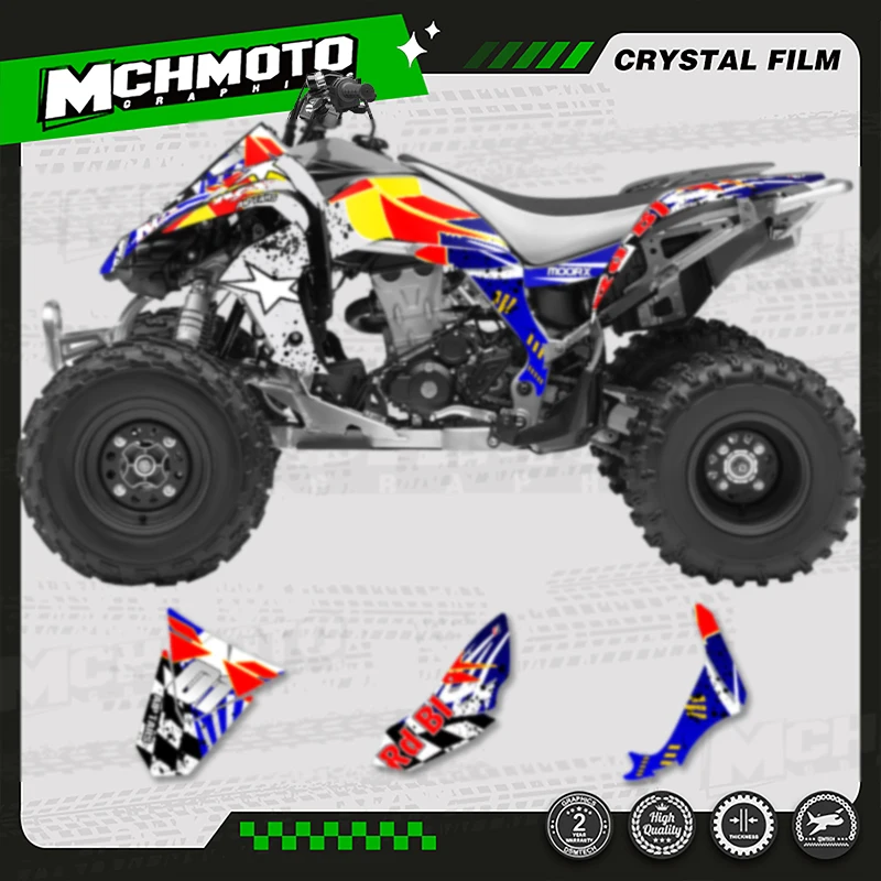 

MCHMFG MOTOR Motorcycle Graphics Background Decal Stickers Kits For Kawasaki KFX 450 450R Number Name Customize 003