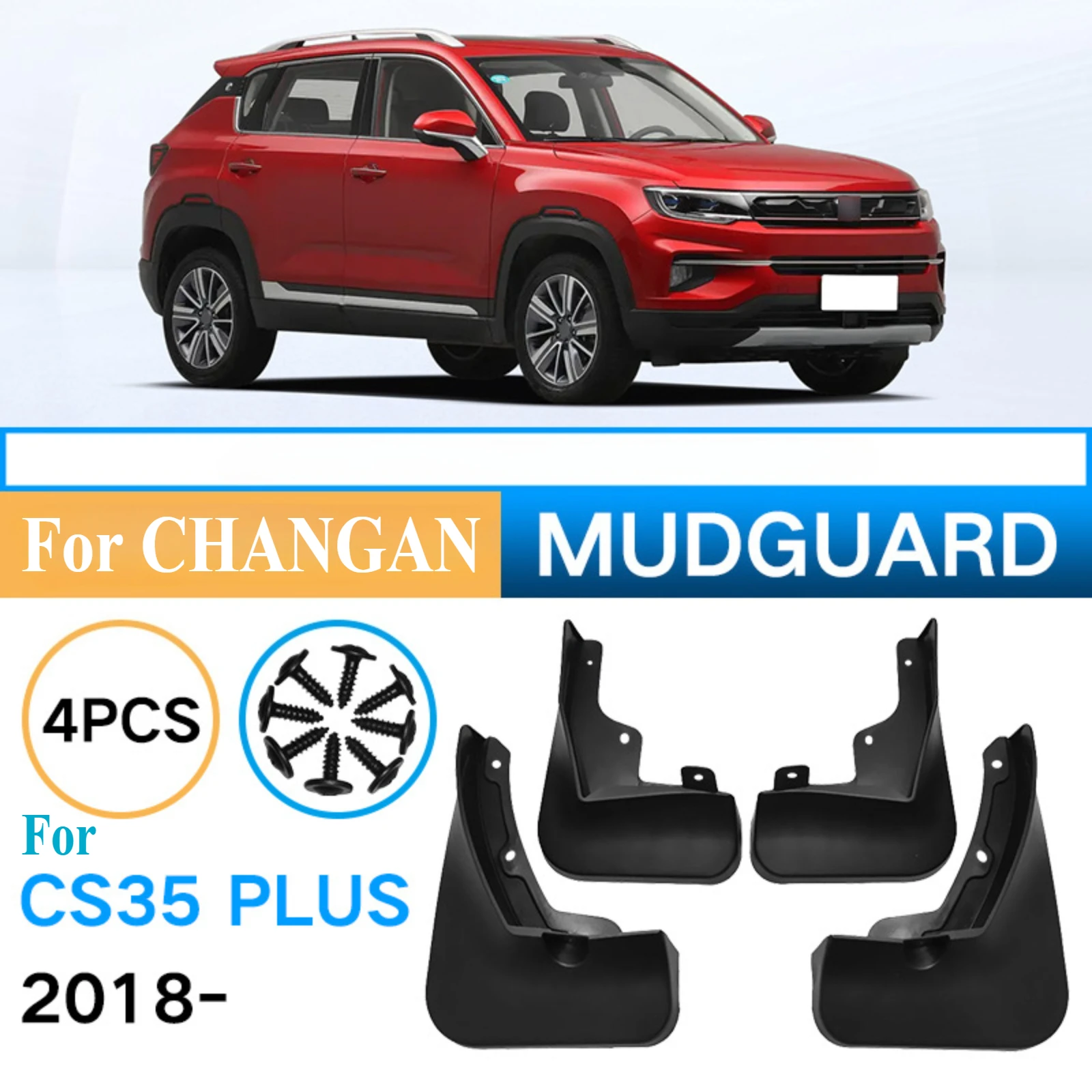 

For Changan CS35 PLUS 2018-2023 Mud Flaps Splash Guards Car Tire Mudguards Durable Auto Exterior Protection Accessories
