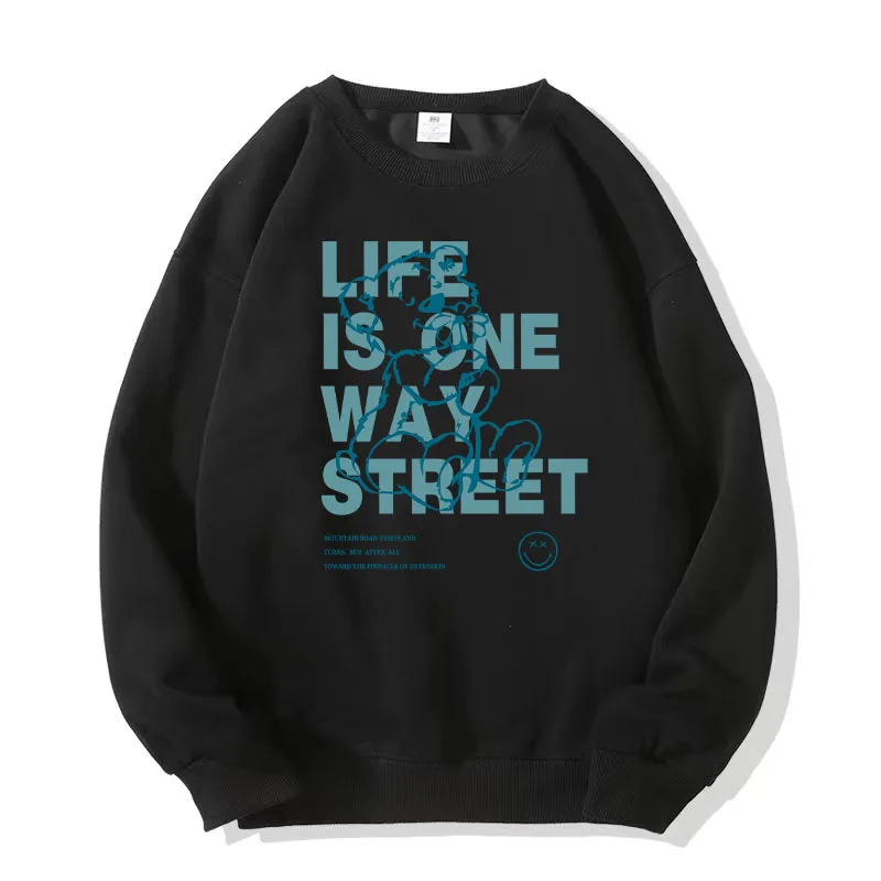 Pinchen Trading Masculino e Feminino Casual Sweater ModaHat-Less Sweater Girl Streetwear Dos Homens,Outono e Inverno Long Sleeve