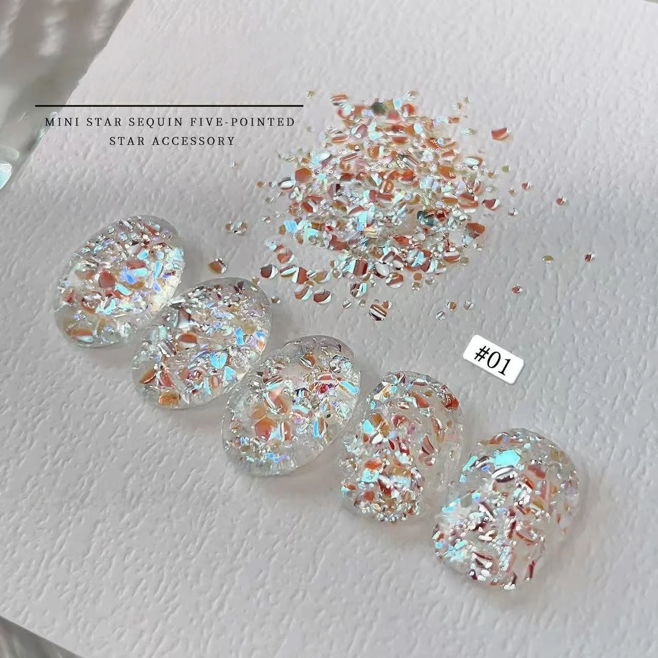 وامض مصباح يدوي بريق مسحوق الماس مسمار الملحقات اشراق مسمار بريق زينة الأظافر #4