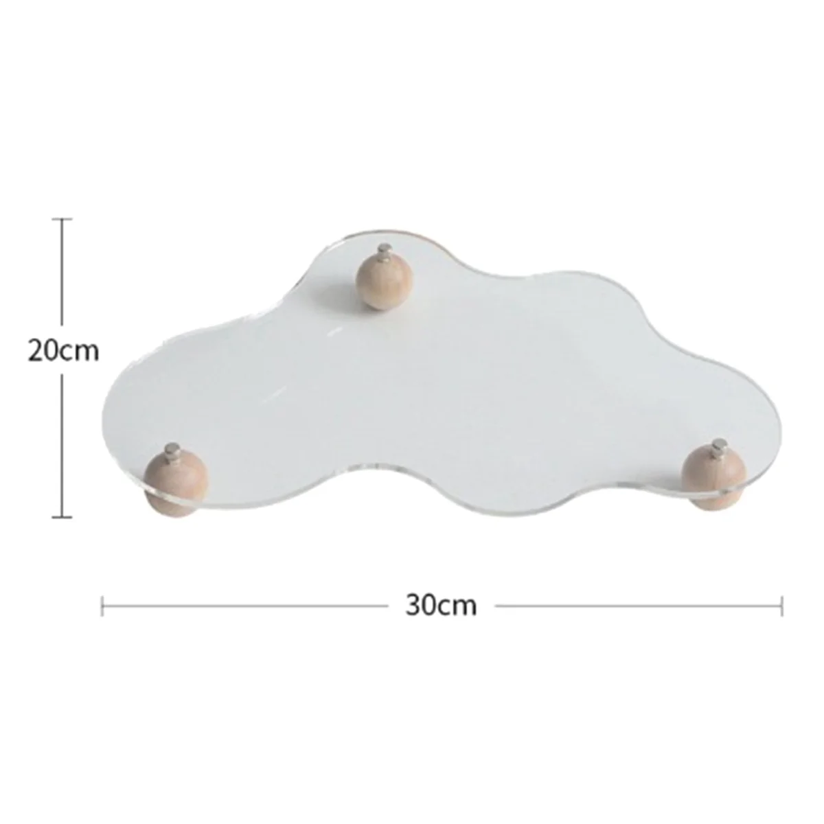 Irregular Cloud Shape Acrylic Cosmetic Tray Transparent Earrings Jewelry Display Rack Desktop Organizer, Display Stand